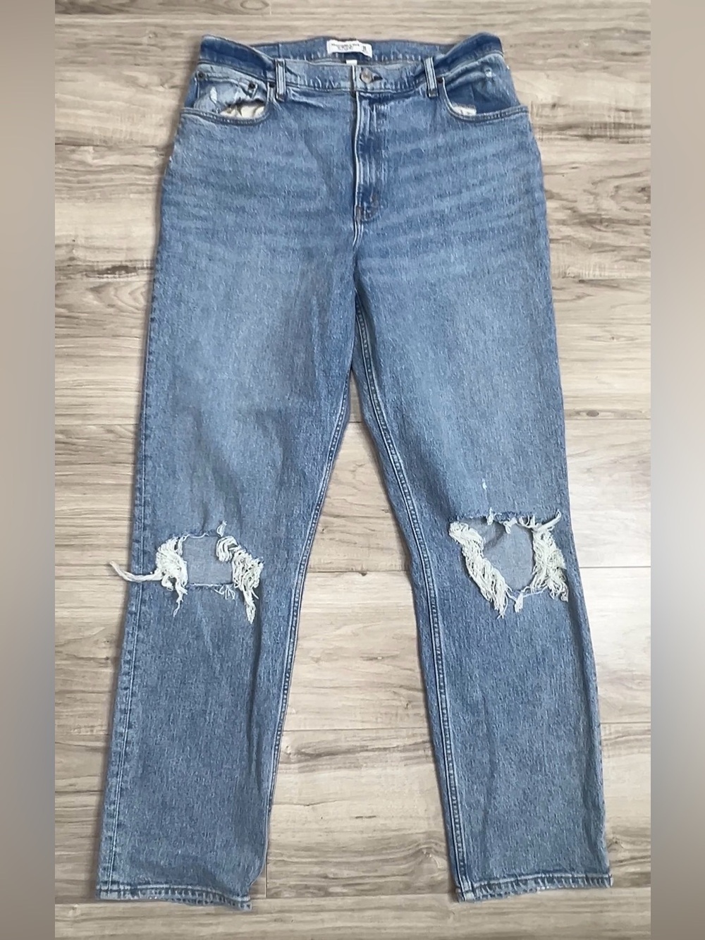 Abercrombie & Fitch Curve Love The 90s Straight Ultra High Rise Jeans 32/14L